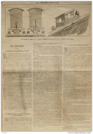 Italie - Inauguration Du Chemin De Fer Funiculaire Du Vésuve - Les Wagons -page Original  1880 - Historische Documenten