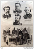 M. Penicaud - M. Ballue - M. Pouliot - Mgr. Freppel  - Page Original 1880 - Historische Documenten