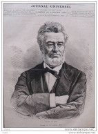 Jules Favre - Gravure- Old Print - Alter Druck Von 1880 - Historische Dokumente