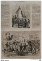 Genève - Monument élevé Au Peintre Calame - Le Rapt Du Colonel Synge Par Le Brigands En Macédonie - Page Original - 1880 - Historische Dokumente