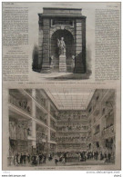 Lyon - Monument élevé à La Mémoire Du Chancelier Gerson - La Ville De Saint-Denis - Le Hall - Page Original - 1880 - Documenti Storici