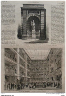 Lyon - Monument élevé à La Mémoire Du Chancelier Gerson - La Ville De Saint-Denis - Le Hall - Page Original - 1880 - Historical Documents