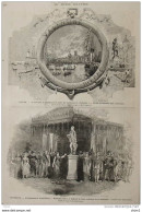 Bordeaux - Le Centenaire Du Grand Théâtre - Dieppe, La Cavalcade De Bienfaisance - Page Original 1880 - Historische Dokumente