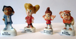 Fèves Mates X 4 -  Série Jimmy Neutron - Viacom 2005 - Frais Du Site Déduits - Cómics