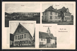 AK Messstetten, Gasthaus Zum Adler, Schule, Kriegerdenkmal, Totalansicht  - Sonstige & Ohne Zuordnung