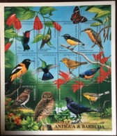Antigua 1995 Birds Butterflies Sheetlet MNH - Sonstige & Ohne Zuordnung