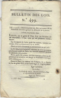 Bulletin Des Lois 499 _ 1822 - Decrees & Laws