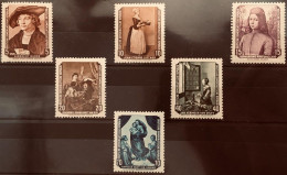 DDR 1955 Mi 504-509 ** PINTURAS DEL MUSEO DE DRESDE - Unused Stamps