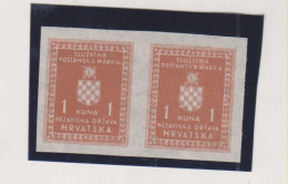 CROATIA WW II  , 1 Kn  Official Nice Proof  Pair  MNH - Kroatien