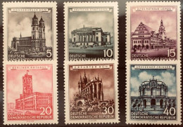 DDR 1955  EDIFICIOS HISTORICOS YVERT  229 A 234 ** - Unused Stamps