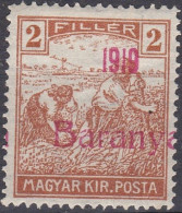 Hongrie Baranya 1919 Mi 4 Moissonneurs    (G6) - Baranya