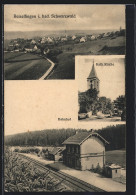 AK Reiselfingen I. Bad. Schwarzwald, Bahnhof Aus Der Vogelschau, Kath. Kirche  - Sonstige & Ohne Zuordnung