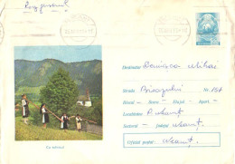 Romania:Stamped Cover Pipe Players, 1972 - Cartas & Documentos