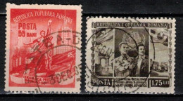 Roumanie 1952 Mi 1409-10 (Yv 1281-2), Obliteré - Gebruikt