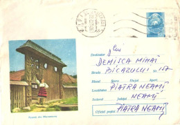 Romania:Stamped Cover Girl At Gate, 1972 - Briefe U. Dokumente