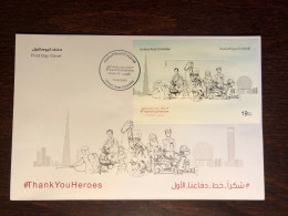 UAE FDC COVER 2020 YEAR COVID HEALTH MEDICINE STAMPS - Ver. Arab. Emirate