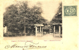 1898 - Pays Bas -  ZUID -  HOLLAND -  ROTTERDAM :  - Park  --  Officieren - Societeit   -    Cirulée En 1901 - Rotterdam