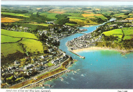 AERIAL VIEW OF EAST AND WEST LOOE, CORNWALL UNUSED POSTCARD Ms5 - Altri & Non Classificati