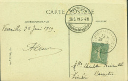 Guerre 14 CAD Deutsche Friedensdelegation 28 6 19 3-4N CAD Versailles Château Congrès De La Paix 28 6 1919 - Besetzungen 1914-18