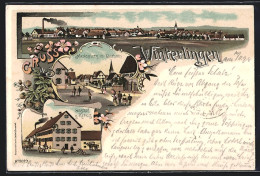 Lithographie Winterlingen, Marktplatz M. Rathaus, Gasthaus Zum Kreuz  - Autres & Non Classés