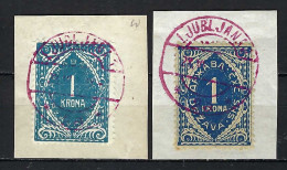 YOUGOSLAVIE Taxe Ca.1919: Lot D'obl. Sur Fragments - Portomarken