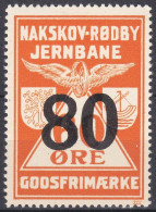 Chemin De Fer Danois  - Danemark Railway   NMH  Nakskov-Rodby (A17) - Postpaketten