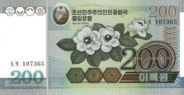 North Korea 200 원 (Won) 2005 (2007), UNC (P-54a, B-335a) - Corea Del Norte