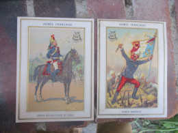 MILITARIA UNIFORME ARMEE FRANCAISE LOT DE 4 CCHROMO IMAGE BON POINT ECOLE - 1921-1960: Modern Period