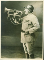 Photographie Photo De Presse Guerre 14 New York Times Pierre Sellier Clairon De L'armistice En Uniforme - War, Military