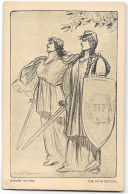 CPA CARTE POSTALE FRANCE SOEURS LATINES   CARRICATURE MILITAIRE  ILLUSTRATEUR LOUIS  RAEMAEKERS - Sátiras