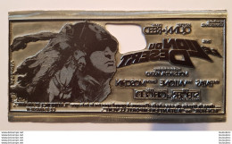 PLAQUE METAL PUBLICITAIRE FILM  LE LION DU DESERT 1980 - Otros & Sin Clasificación