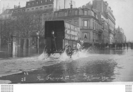 PARIS CARTE PHOTO CRUE 01/1910  RUE FRANCOIS 1ER  PHOTO MAURICE - Paris Flood, 1910