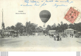 BALLON ET NACELLE  PARIS PORTE MAILLOT 1905 - Aeronaves