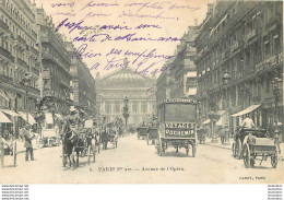 PARIS  AVENUE DE L'OPERA  AVEC ATTELAGE VOYAGES DUCHEMIN - District 01