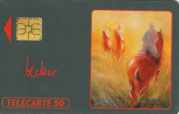 MONACO France French Telecarte Phonecard ME4 Randonnee Peinture Michel Becker Horse Cheval UT BE - Mónaco