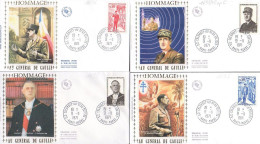 France 1695/98opC Fdc Hommage Au Général De Gaulle, Radio Londres - De Gaulle (Generaal)