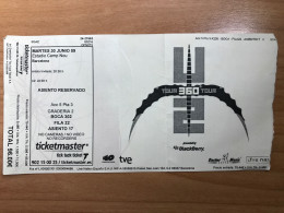 U2 Concert Ticket Barcelona 30/06/2009 Camp Nou Entrada Billet - Tickets De Concerts