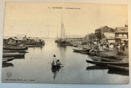 Cayenne Le Canal Laussat Voyagé 1904 Mm Georges Evrard Phot Déposé - Cayenne