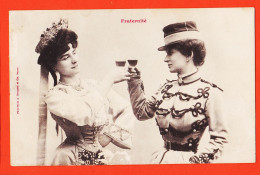 24287 /⭐ ◉  BERGERET Couple Femme Amitié Féminine FRATERNITE 1900s  - Bergeret