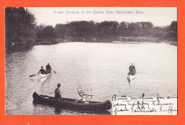 24046 / AUBURNDALE Massachusetts Canoeing On The CHARLES River 1902 Marie-Louise MILHAU Royal Victoria College Montreal - Andere & Zonder Classificatie