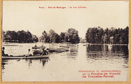 24261 /⭐ ◉  PARIS XVI Bois De BOULOGNE Le Lac Intérieur Cppub Alimentation Poude Viande TROUETTE-PERRET 1910s - Paris (16)