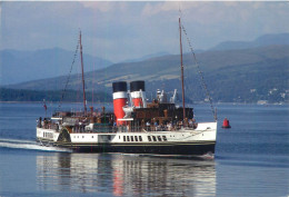 Navigation Sailing Vessels & Boats Themed Postcard Waverley Approaching Greenocl - Sailing Vessels