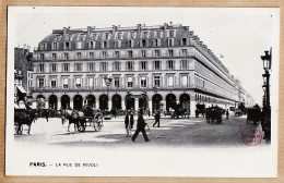 24125 /⭐ ◉  PARIS 1er Place Du Palais ROYAL Rue De RIVOLI 1890s Taxi Hippomobile Attelage Charette-Pas D'automobiles - District 01