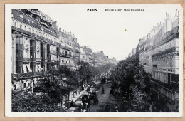 24223 /⭐ ◉  PARIS IX Boulevard MONTMARTRE Scène De Rue 1890s Taxi Hippomobiles Attelage Charette ( Pas D'automobiles ) - Distretto: 09