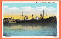 24035 / PORT ARTHUR Texas Co. Docks 1950s Photo By TROST Genuine CURTEICH-CHICAGO 113547-N  - Andere & Zonder Classificatie