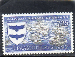 1992 Groenlandia - 250 Anni Paamiut - Unused Stamps