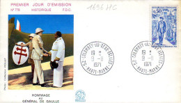 France 1696HC Fdc Hommage Au Général De Gaulle - De Gaulle (Generaal)