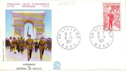 France 1697HL Fdc Hommage Au Général De Gaulle - De Gaulle (General)