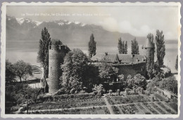 CPA CARTE POSTALE SUISSE LA TOUR DE PEILZ LE CHÂTEAU ET LES ALPES DE SAVOIE 1949 - Other & Unclassified