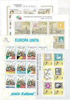 Italien - Selt./postfr. SM-Ausgaben-Lot (KB/Bl.) Aus Ca. 1980/2000 - (postg. Nominale)! - 1981-90: Mint/hinged